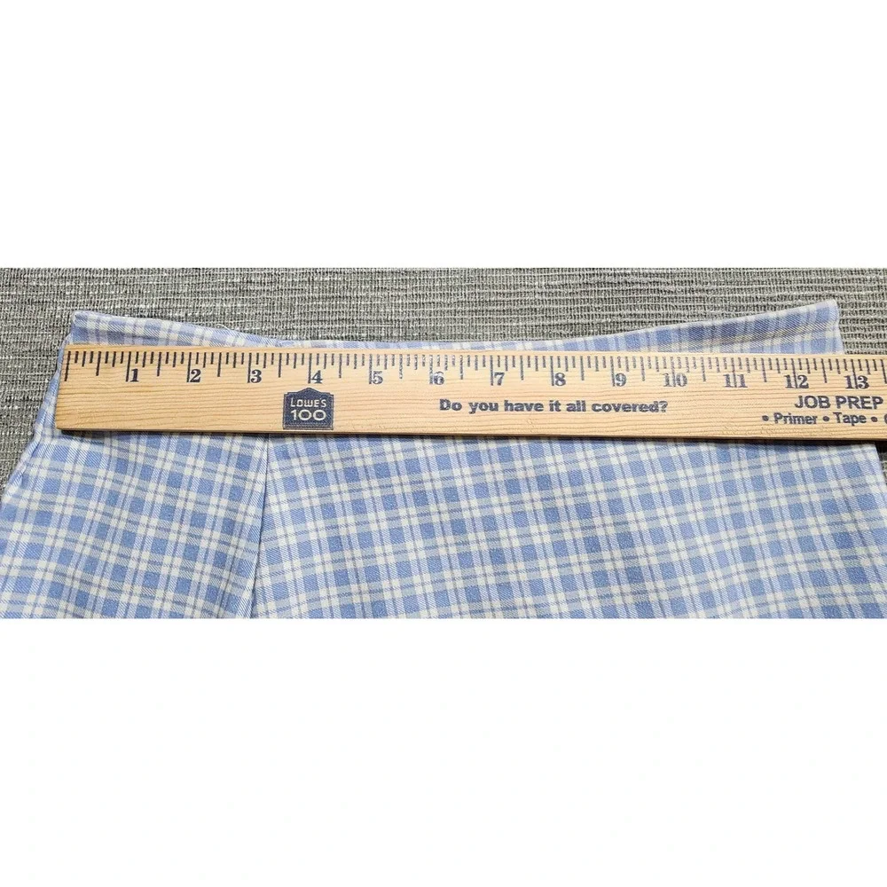 Altard State Blue‎ White Gingham Plaid Mini Skirt Side Slit Womens Small